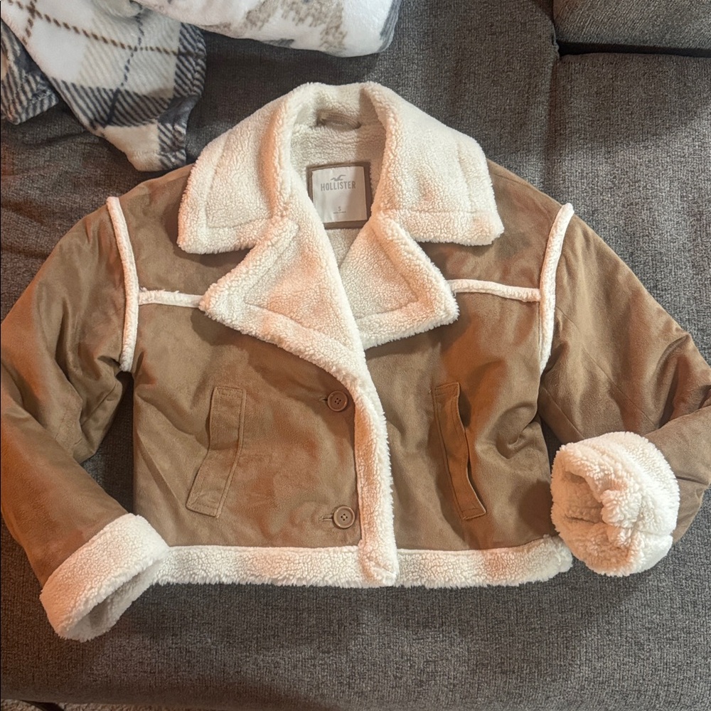 Hollister Brown Teddy Jacket